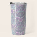 Gothic Halloween Damask - pastel glow Travel Mug Gallery Image 3