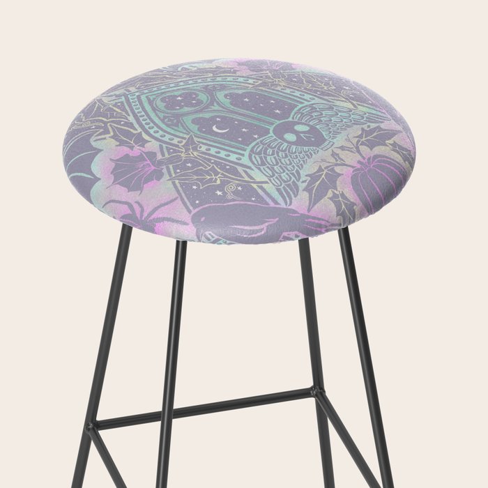 Gothic Halloween Damask - pastel glow Stool Gallery Image 2