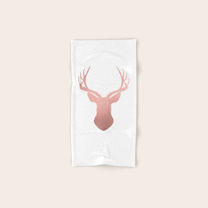 Reindeer - rose gold Bath Towel Gallery Image 1