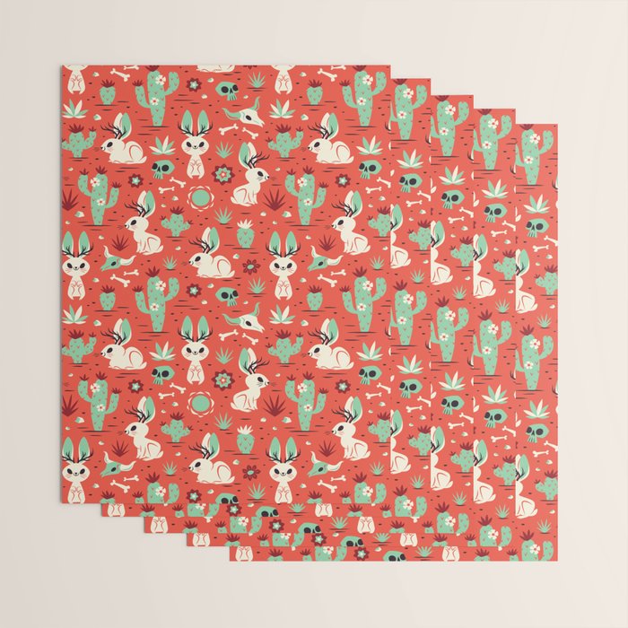 Cryptid Cuties: The Jackalope Wrapping Paper Gallery Image 3
