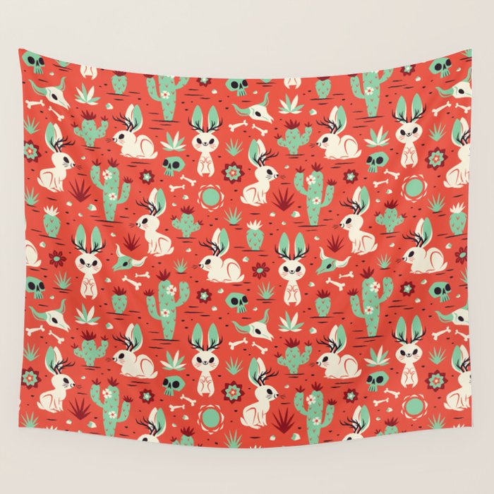 Cryptid Cuties: The Jackalope Wall Tapestry Gallery Image 4