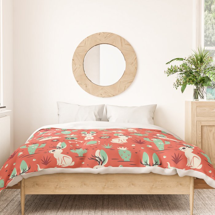 Cryptid Cuties: The Jackalope Duvet Cover Gallery Image 3