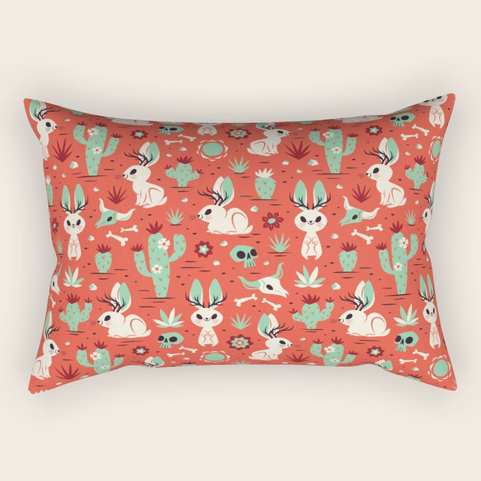 Cryptid Cuties: The Jackalope Rectangular Pillow Gallery Image 2