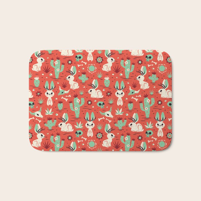 Cryptid Cuties: The Jackalope Bath Mat Gallery Image 1