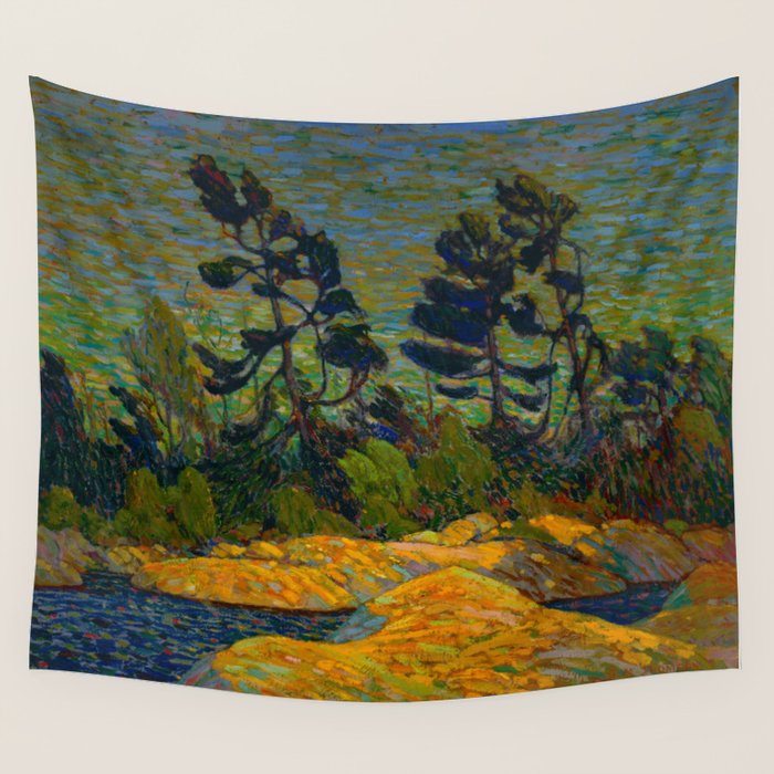 Tom Thomson Byng Inlet Georgian Bay winter 1914-1915 Canadian Landscape Artist Wall Tapestry Gallery Image 4