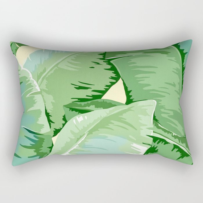 Banana leaf grandeur Rectangular Pillow Gallery Image 2