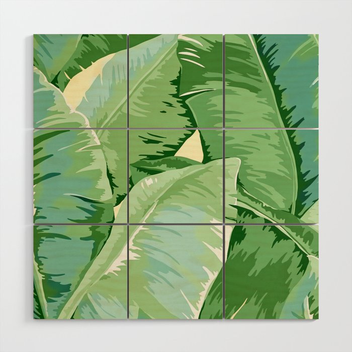 Banana leaf grandeur Wood Wall Art Gallery Image 1