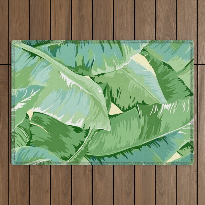 Banana leaf grandeur Outdoor Rug Gallery Image 1