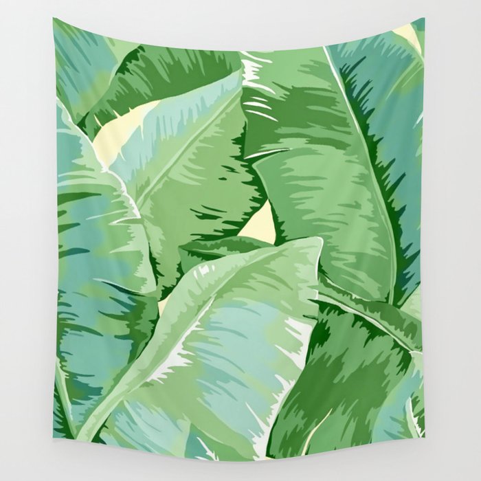 Banana leaf grandeur Wall Tapestry Gallery Image 1