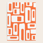 Retro Mid Century Modern Abstract Pattern 335 Orange Poster Gallery Image 4