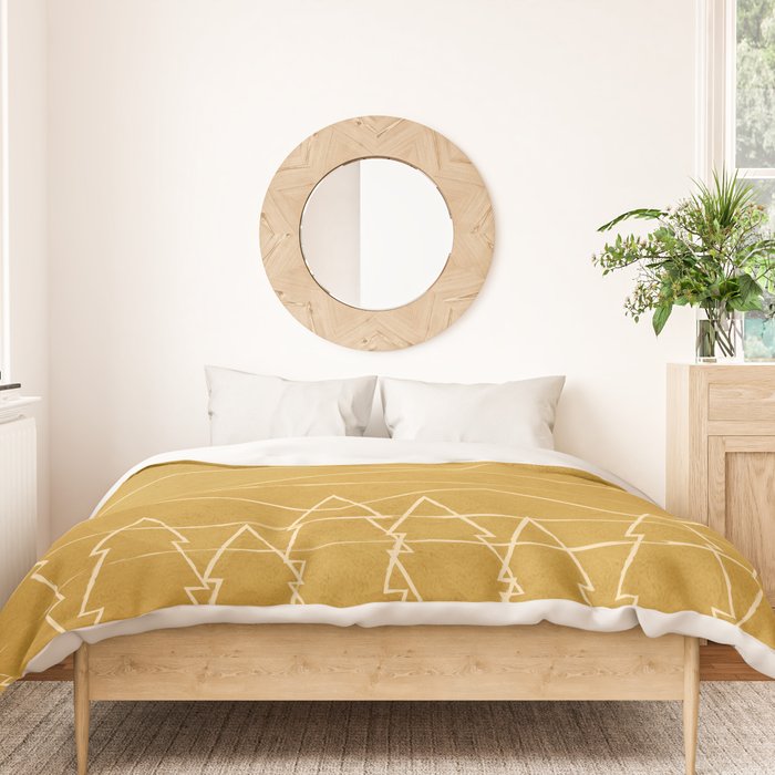 Minimalist Landscape Line Art II Duvet Cover Gallery Image 3