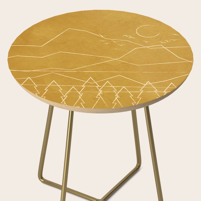 Minimalist Landscape Line Art II Side Table Gallery Image 2