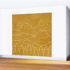 Minimalist Landscape Line Art II Wall Mural Gallery Image 2