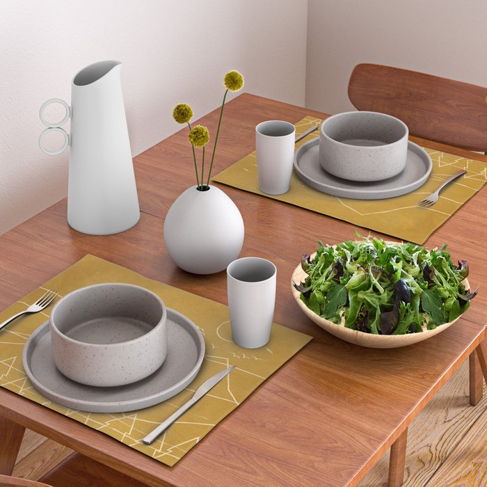 Minimalist Landscape Line Art II Placemat Gallery Image 2