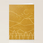Minimalist Landscape Line Art II Stationery Card Gallery Image 2