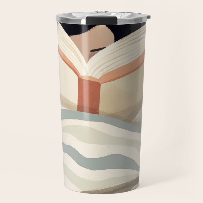 Reading girl in bed Travel Mug Gallery Image 1
