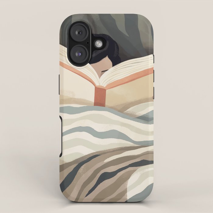 Reading girl in bed iPhone Case Gallery Image 1