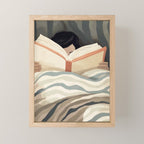 Reading girl in bed Mini Art Print Gallery Image 1
