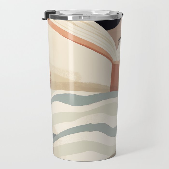 Reading girl in bed Travel Mug Gallery Image 3