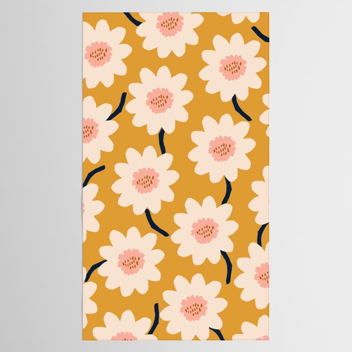 Flower field - yellow Tablecloth Gallery Image 2
