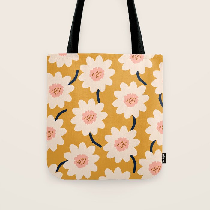 Flower field - yellow Tote Bag Gallery Image 1