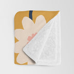 Flower field - yellow Throw Blanket Gallery Image 3