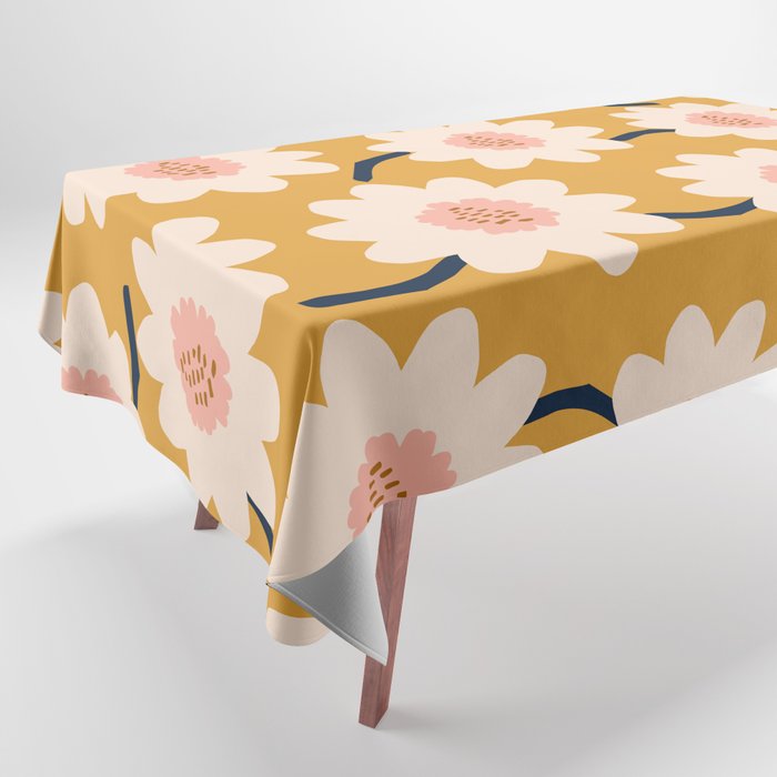 Flower field - yellow Tablecloth Gallery Image 1