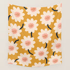 Flower field - yellow Wall Tapestry Gallery Image 4