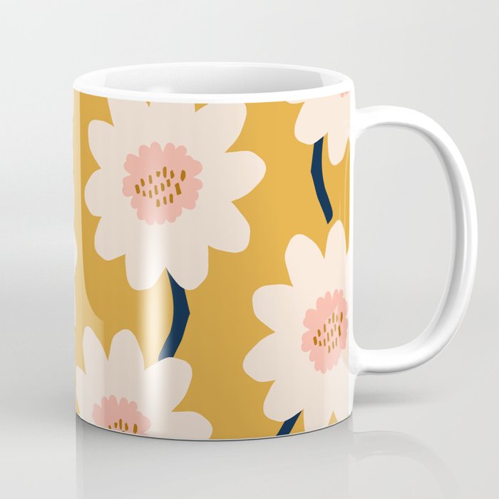 Flower field - yellow Coffee Mug Gallery Image 1