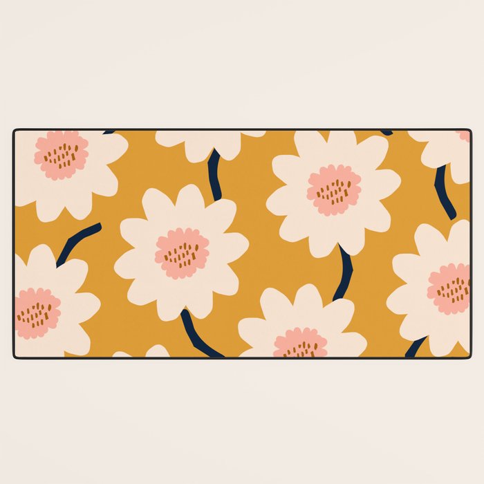 Flower field - yellow Desk Mat Gallery Image 3