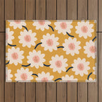 Flower field - yellow Outdoor Rug Gallery Image 1