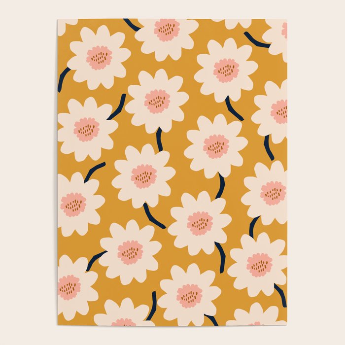 Flower field - yellow Poster Gallery Image 1
