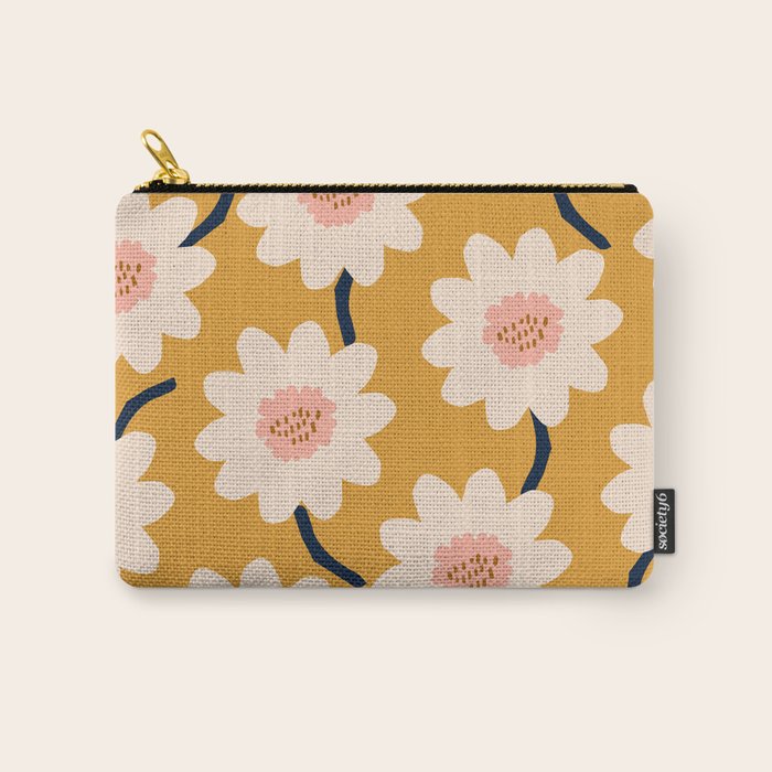 Flower field - yellow Carry All Pouch Gallery Image 1