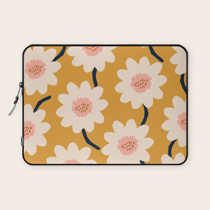 Flower field - yellow Laptop Sleeve Gallery Image 1