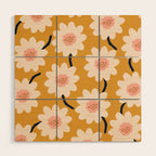 Flower field - yellow Wood Wall Art Gallery Image 1