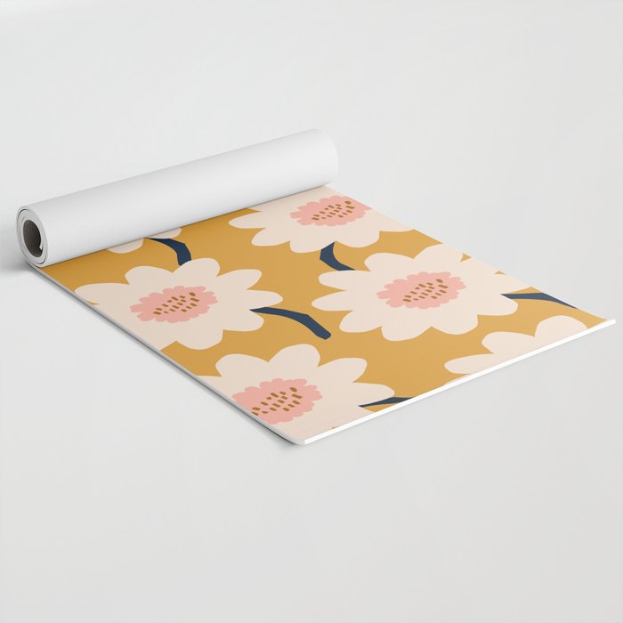 Flower field - yellow Yoga Mat Gallery Image 2