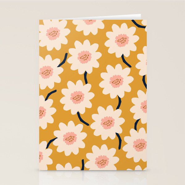 Flower field - yellow Stationery Card Gallery Image 1