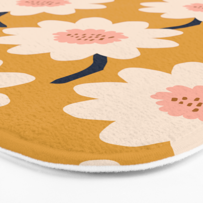 Flower field - yellow Bath Mat Gallery Image 3