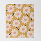 Flower field - yellow Throw Blanket Gallery Image 2