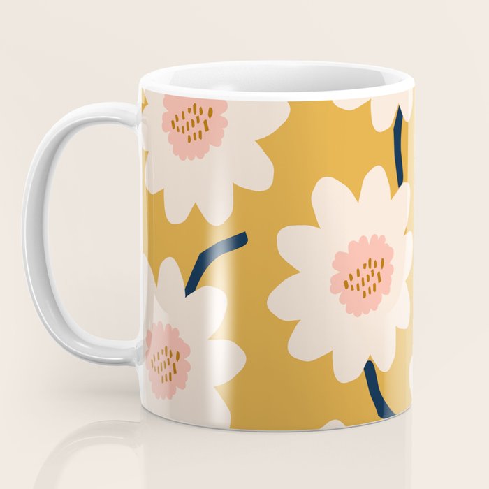 Flower field - yellow Coffee Mug Gallery Image 3