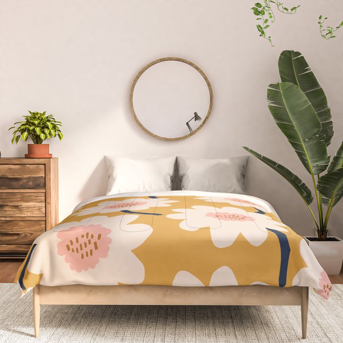 Flower field - yellow Comforter Gallery Image 3