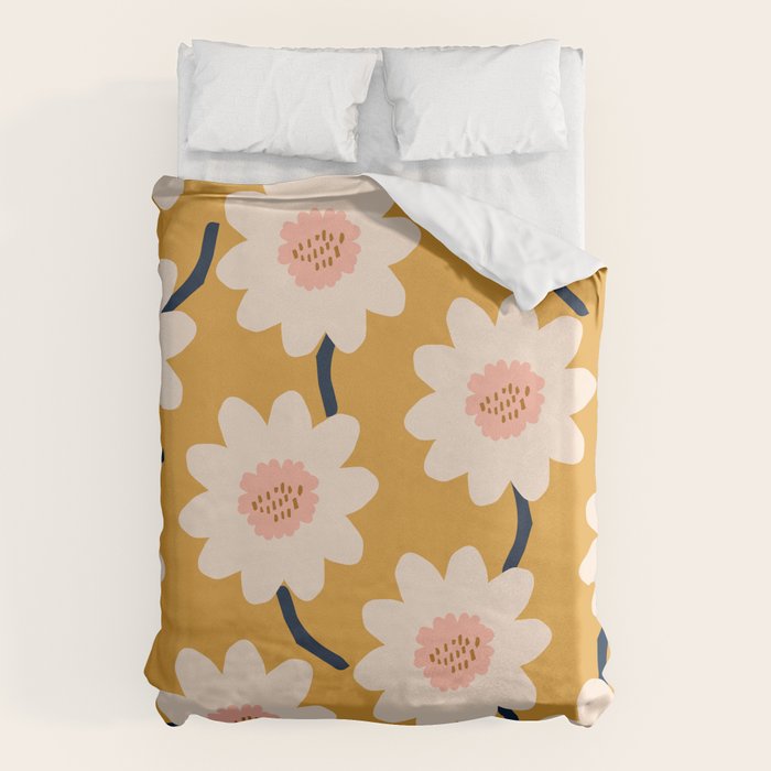 Flower field - yellow Duvet Cover Gallery Image 1