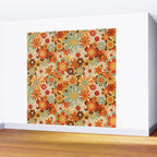 Patterned Retro 70's Floral Prints Wall Mural Gallery Image 2