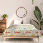 Jurassic Dinosaurs in Primary Colors Comforter Gallery Image 3