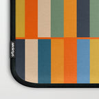 Long Blocks Retro Modern Minimalist Geometric Checked Pattern Blue Mustard Orange Eucalyptus Laptop Sleeve Gallery Image 3