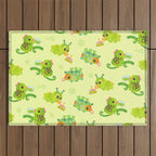 Leaf Milk Outdoor Rug Gallery Image 1