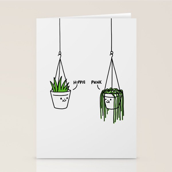 Hippie and Punk plants Stationery Card Gallery Image 1