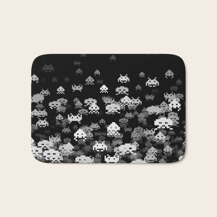 Invaded BLACK Bath Mat Gallery Image 1