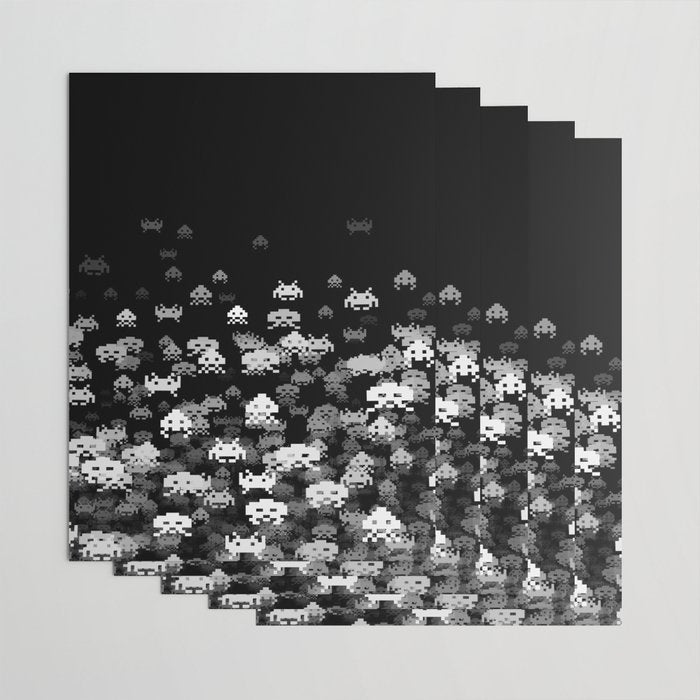Invaded BLACK Wrapping Paper Gallery Image 3