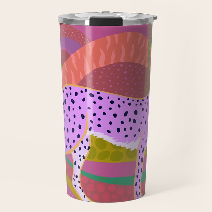 Pink Cheetah Travel Mug Gallery Image 1